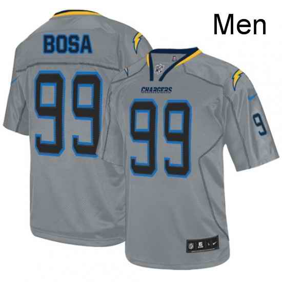 Men Nike Los Angeles Chargers 99 Joey Bosa Elite Lights Out Grey NFL Jersey